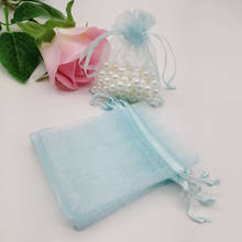 1000pcs Light Sky Blue Drawstring Organza Gift Bags Wedding Gift Bags Candy Gifts for Birthday Party Gift Packaging Bag Organza 2024 - buy cheap