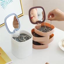 Creative 4 Layers Rotatable Jewelry Storage Boxes Plastic Jewelry Container Case Earring Ring Multi-Function Makeup Organizer 2024 - buy cheap