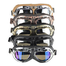 Novo universal do vintage piloto motociclista óculos de proteção da motocicleta para capacete rosto aberto metade motocross para motos 2024 - compre barato
