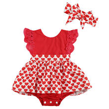 Ma&Baby 0-24M Valentines Day Baby Girl Clothes Red Heart Print Summer Newborn Infant Girls Romper Jumpsuit Overalls Costumes 2024 - buy cheap