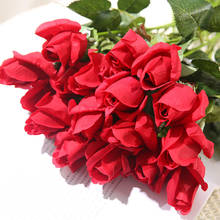 Ramo de rosas de tacto Real para decoración del hogar, ramo de rosas falsas, 7 Uds. 2024 - compra barato
