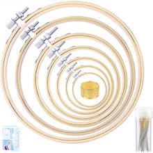 Imzay 7Sizes Embroidery Hoops, Cross Stitch Circle With Sewing Needles, Thimble For Embroidery, Cross Stitch Craft 2024 - buy cheap