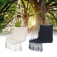 Hammock Chair Macrame Swing  Hanging Cotton Rope Hammock Swing Chair for Indoor and Outdoor Use 2024 - buy cheap