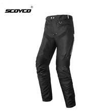 SCOYCO-pantalones de Motocross para hombre, traje de Moto con protección de rodilla, para invierno 2024 - compra barato