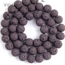 Natural Gem Stone Dark Brown Lava Hematite Round Beads For Jewelry Making Spacer Beads 4 6 8 10mm Diy Bracelet Accessories 15" 2024 - buy cheap