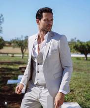 Casual Stylish Groomsmen Groom Tuxedos Two Button Men Suits Terno Masculino Wedding Best Man Blazer 3 Pcs( Jacket+Pants+Vest) 2024 - buy cheap