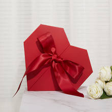 Caja de regalo para el Día de San Valentín, caja de embalaje con forma de corazón rojo para dulces, flor de boda, Chocolate, decoración de fiesta, 1 unidad 2024 - compra barato