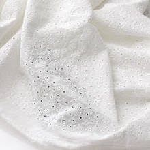 Pure Cotton Cloth Embroidery Lace Fabric Dress Baby Clothes Handmade DIY Cotton Fabric Tablecloth Decoration cloth by the meter 2024 - buy cheap