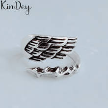 Simple Silver Color Wings Rings For Women Lady Large Adjustable Finger Rings Party Gifts 2024 - buy cheap