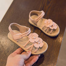 Crianças apartamentos da criança sapatos de bebê casual doce flores macias sandálias de praia das crianças floral meninas princesa sapatos de praia verão 2024 - compre barato