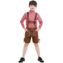 COLDKER  Oktoberfest  Lederhosen Bavarian German Beer Boys Costumes  Halloween Children Cosplay Costumes Kids 2024 - buy cheap