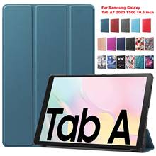 Capa para tablet samsung galaxy tab a7 2020 t500 t505 com strass de 10.5 ", capa fina e dobrável com suporte magnético 2024 - compre barato