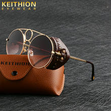 Keithion óculos de sol polarizados femininos redondos marca designer uv400 proteção óculos de sol retro drive moda tons com caixa 2024 - compre barato