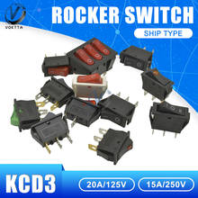 Rocker Switch Power Switch 2 KCD3/3/9Pin ON-OFF/ON-OFF-ON 2/3 16A posição AC 250V 13.5*31MM Com Tampa À Prova D' Água LEVOU 2024 - compre barato