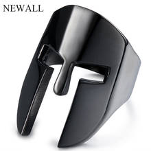 CXQNEWA Men Women Ring Vintage Mask Stainless Steel High Quality Black Ring Warrior Metal Classic Helmet Thumb Jewelry Accessory 2024 - buy cheap