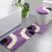 Geometric Style Bathroom Mat Rectangular Bathroom Carpet Three-piece Toilet Mat Set Water Absorption Bath Mat tapis de bain 2024 - buy cheap