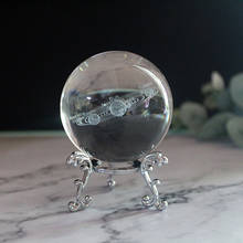 Bola de cristal de diente de león grabada con láser, 60mm, esfera de trébol de cuatro hojas 3D, adorno de globo de cristal, decoración del hogar, regalo para regalo de cumpleaños 2024 - compra barato