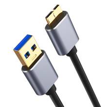 3.0 кабель USB Type A-Micro B для синхронизации данных, быстрый шнур USB для внешнего жесткого диска, HDD, соединительный кабель, линия передачи данных 2024 - купить недорого