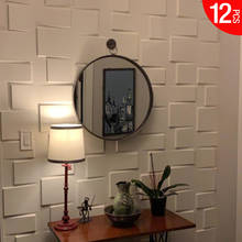12pçs 50x50cm 3d de painéis de azulejo molde de gesso pedra de parede arte de decoração 3d adesivo de parede sala de estar papel de parede mural decoração de quarto 2024 - compre barato