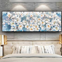 Large Abstract White Poppy Flowers 5d diy Diamond painting mosaic Diamond Embroidery full round square drill rhinestone painting 2024 - buy cheap