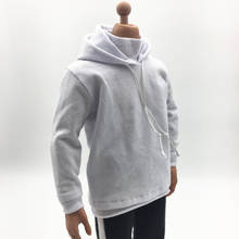 1/6 Scale Male Action Figure Skateboard Sweatshirts Top Hoodie for   White 2024 - buy cheap