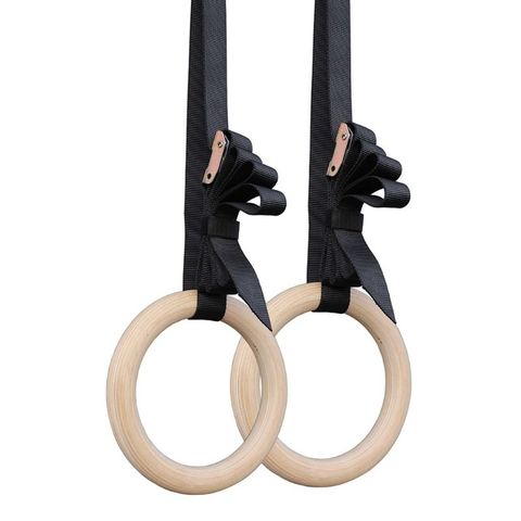 Портативное деревянное кольцо 32 мм, набор для кроссфита, гимнастические кольца, для спортзала, для плеча, для дома, для фитнеса, оборудование для тренировок Q84C 2022 - купить недорого