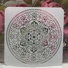 Plantillas de capas con diseño de círculo de Mandala, plantilla decorativa para álbum de recortes, pintura, para colorear, 9 unidades 2024 - compra barato