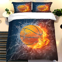 3D Duvet Cover Set Fire Water Basketball Single Double Bedding Set Twin Full Queen King Size Quilt Cover Set For Boys Kids Child 2024 - buy cheap