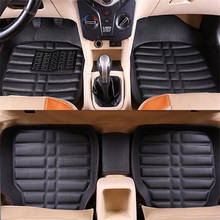 Leather universal car floor mats for Nissan X-trai Qashqai GT-R fuga Quest D22 GENISS Note Murano March Teana Tiida Almera 2024 - buy cheap