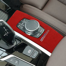 Автомобильный Стайлинг, замшевая Автомобильная упаковка, ABS внутренняя отделка для BMW X3 X4 G01 G02, автомобильные Мультимедийные кнопки, панель для M, наклейки для производительности 2024 - купить недорого