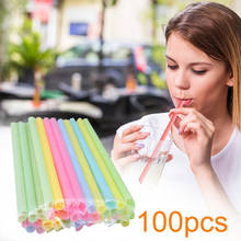 100PCS Multicolors Disposable Straws Home Bar Party Drink Straws Kitchen Convenient Plastic Straws High Quality Paja Desechables 2024 - buy cheap