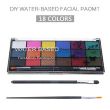 18 Colors Face Body Paint Kit Palette Pigment Festivals Halloween Party Drama Clown Makeup DIY Painting 2024 - buy cheap