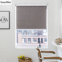 Innermor cinza cortinas de rolo blackout para janela do quarto sólido manual cortinas cortina para janelas feitas ao tamanho 2024 - compre barato
