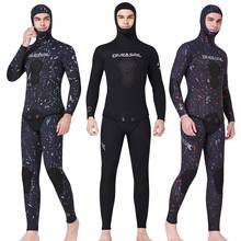 Genuine 7mm neoprene wetsuit de duas peças e corpo próximo terno de mergulho para homem mergulho de surf caça submarina mais tamanho 2024 - compre barato