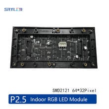 Módulo de exibição de led para áreas internas, cores p2.5, 160x80mm, painel de 64x32 pixels, smd2121 1/16, escaneamento de painel, tela rgb led 2024 - compre barato