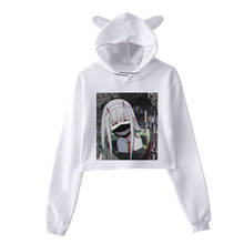 Darling In The Franxx Anime Cropped Tops Harajuku Zero TWO Beautiful Girl Print Women Streetwear Loose Hip Hop Hoodie Sweatshirt 2024 - buy cheap