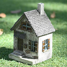 1pc Resin Cabin Tiny Garden Small House Courtyard Home Scene Decor Ornament 2024 - buy cheap