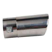 63mm polido aço inoxidável tubo de escape do carro silenciador silenciador universal 2024 - compre barato