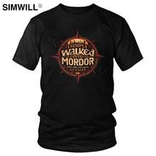 Eu simplesmente caminhei em mordor camiseta masculina impressão de mangas curtas 100% algodão t camisas o pescoço t de luxo verão camisetas mais tamanho 2024 - compre barato