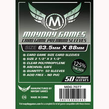 50 pçs/saco jogo de cartas manga mayday 125% mais grosso 63.5*88mm de alta qualidade transparente cartão protetor placa jogo manga 2024 - compre barato