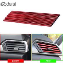 10pcs Car-styling Plating Air Outlet Trim Strip Interior Air Vent Grille Switch Rim Trim Outlet Decoration Strip Diy Automotive 2024 - buy cheap