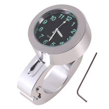 Silver Motorcycle Waterproof Handlebar Glow Mount Clock Watch Universal 2024 - buy cheap