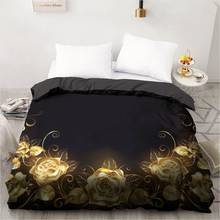 3D HD Printing Custom Duvet Cover Comforter/Quilt/Blanket case Twin Full Queen Bedding 240x220 200x220 Black Rose Bedclothes 2024 - buy cheap