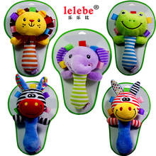 lelebe baby toy cute cartoon animal newborn hand rattle 0-1 year old baby stuffed plush toy 2024 - buy cheap