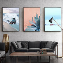 Nordic Modern Style Sea Car Cactus Snow Mountain Canvas Painting Scenery Posters And Prints Wall Pictures For Living Room Decor 2024 - buy cheap