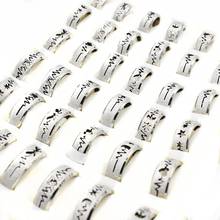 New Arrivals Mix 20 Pieces Stainless Steel Ring Wholesale Moon Star Heart Pattern Hollow Out Steel Rings for Women Men Jewelry 2024 - buy cheap