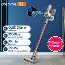 XIAOMI-aspiradora de mano Dreame V11, limpiador inalámbrico con pantalla OLED, 25kPa, todo en uno, colector de polvo, limpiador de alfombras y suelos 2024 - compra barato
