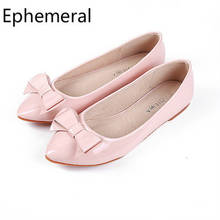 Women Casual Bow Pointy Toe Plus Size 42 41 Top Selling Breathable Lady's Single Shoes On Flats Low Cutter Loafer Cinderella 2024 - buy cheap