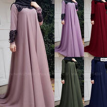 Vestido largo Retro de encaje de Dubái para mujer, Moda musulmana turco árabe, vestido de Abaya, rezos, Ramadán, caftán Islámico 2024 - compra barato