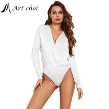 Casual Fitness Rompers Women Deep V Neck Bodysuit Long Sleeve Regular Jumpsuit Women Fashion Streetwear Elastic Outfits Overalls 2024 - buy cheap